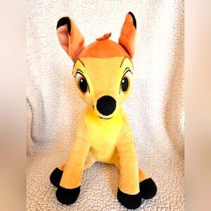 Bambi Faline Plush Sitting Stuffed Animal Walt Disney Deer Fawn Sewn Eyes.
